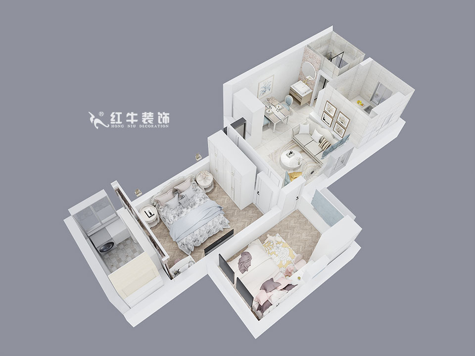 朱明琪_华隆新寓45-201-66㎡-简欧风格_鸟瞰+logo